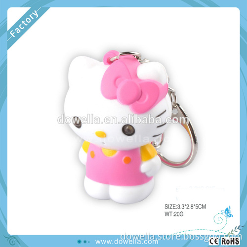 promotional gift plastic hello kitty keychain